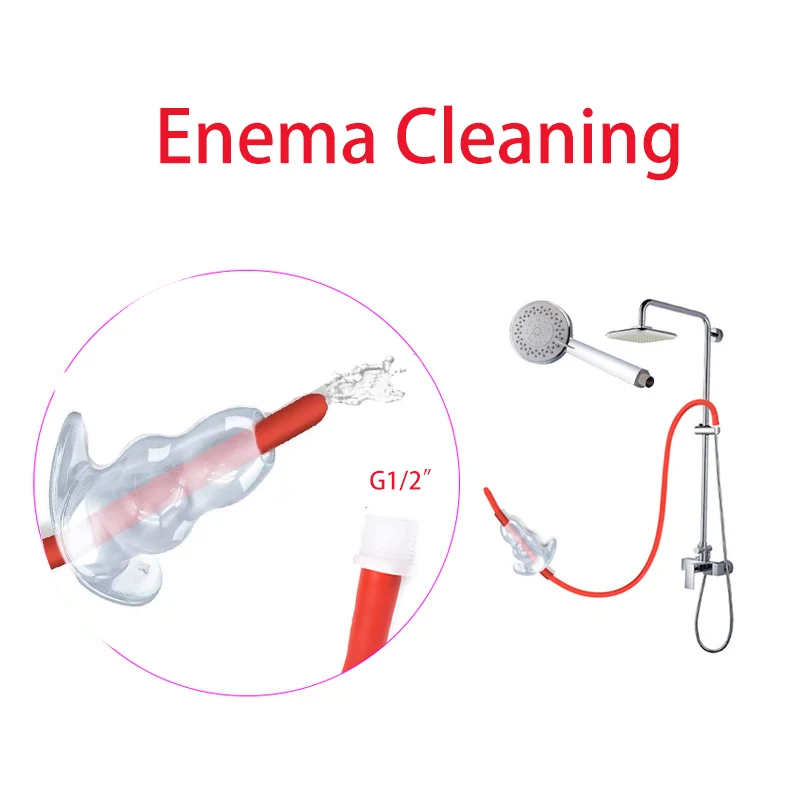 WETIPS-manguera de limpieza de Enema de silicona, manguera Anal, Ducha Higenica, arandela Anal, tubo de Ducha Annal, Chuveiros, Enemas familiares,