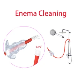 WETIPS-manguera de limpieza de Enema de silicona, manguera Anal, Ducha Higenica, arandela Anal, tubo de Ducha Annal, Chuveiros, Enemas familiares, 50cm-100cm