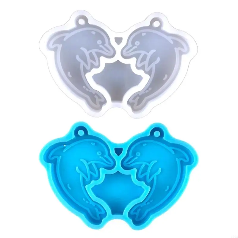 

400A Dolphin Silicone Resin Mold,Valentines Epoxy Casting Mold for DIY Crafts Pendant Jewelry Making Keychain Silicone Mold