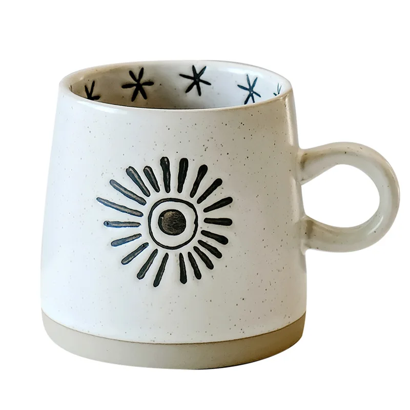 

Ceramic cup, household mug, Japanese coarse pottery retro milk coffee cup
