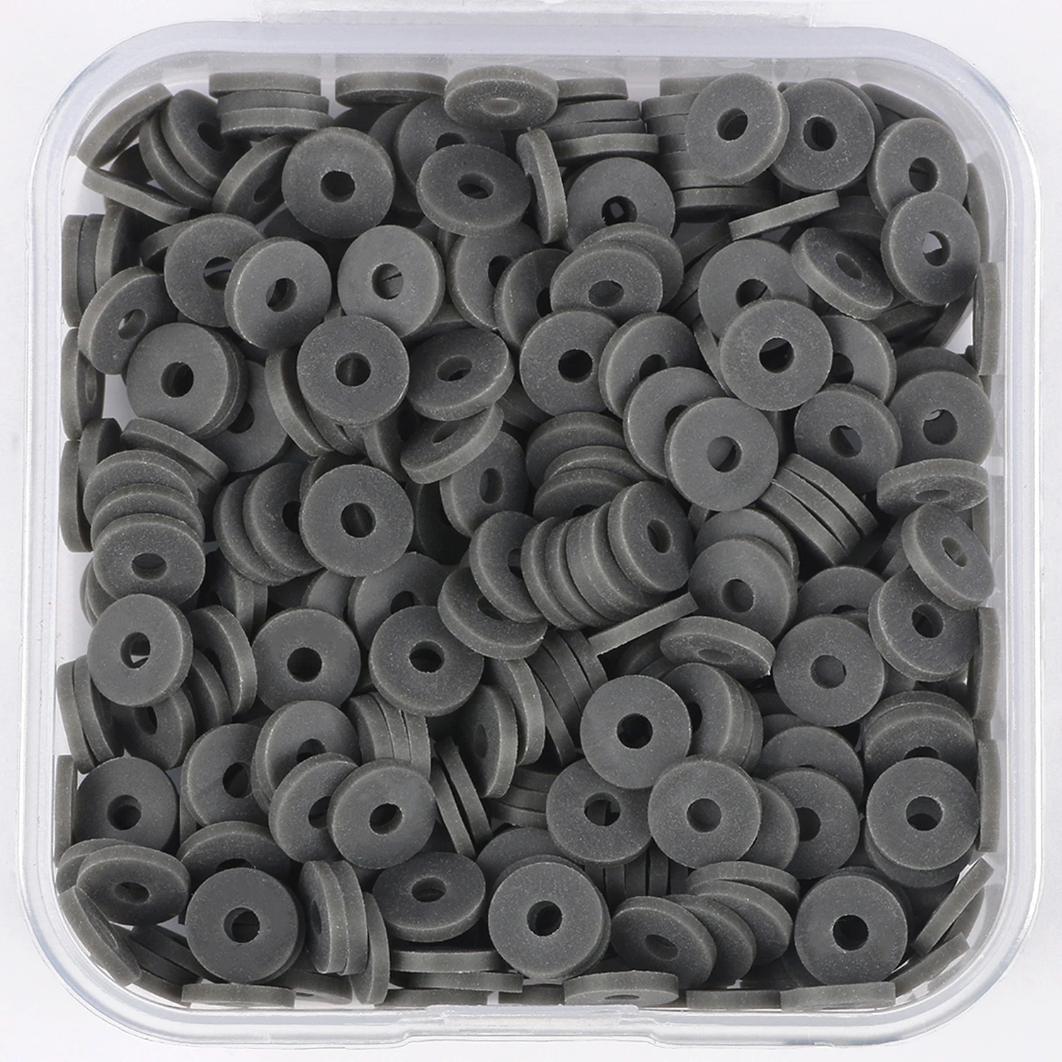 Black White 500pcs/Box 6mm Flat Round Polymer Clay Beads Box Set Chip Disk Loose Spacer Beads For Diy Jewelry Making Bracelets