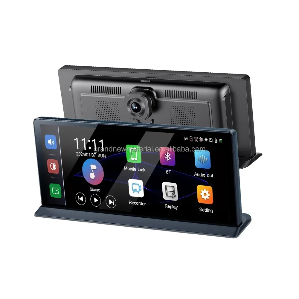 

GRANDnavi Universal 11.3 Inch Portable Navigation Device Dash Cam Wireless Carplay Android Auto BT Wifi Dual Len Video Recorder