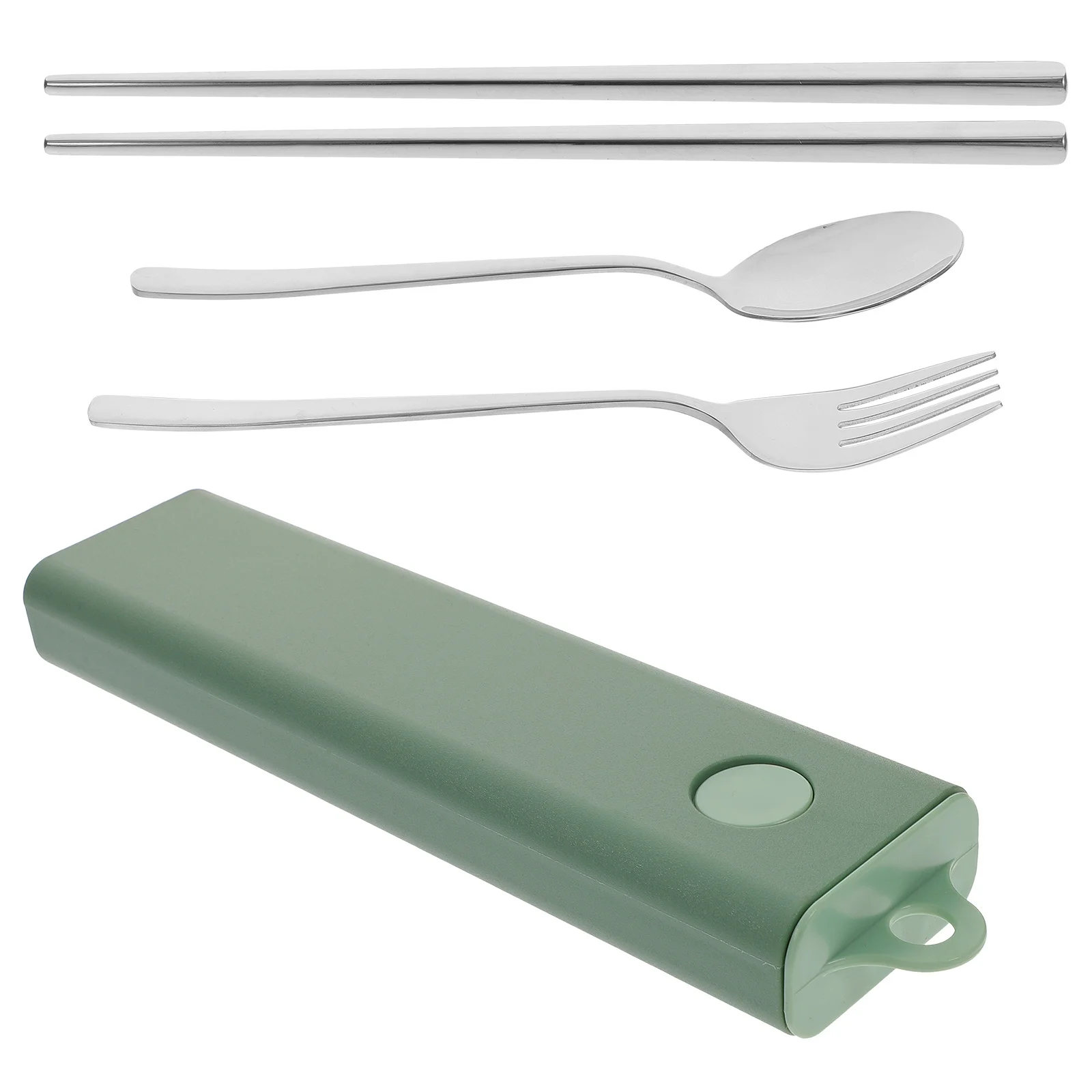 1 Set Portable Tableware Set With Case Reusable Spoon Fork Chopstick Kit For Travel Camping Picnic Outdoor Lunch Box Accessories