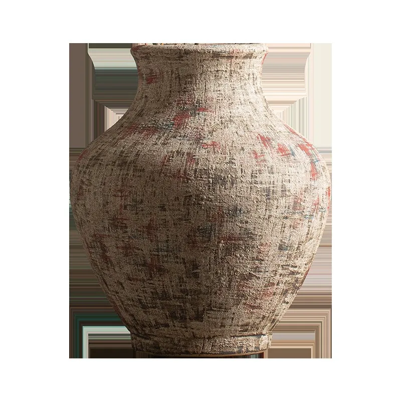 Retro and old coarse pottery ceramics, homestay decoration ornaments