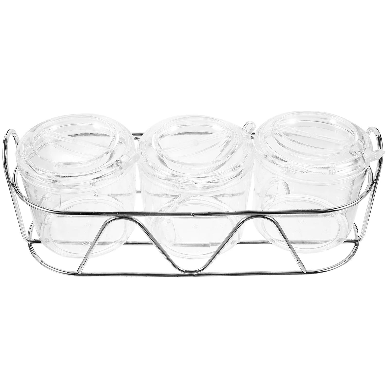 

1Set Transparent Acrylic Seasoning Jar Set Environmentally Friendly Kitchen Accessories Spice Box Condiment Dispenser