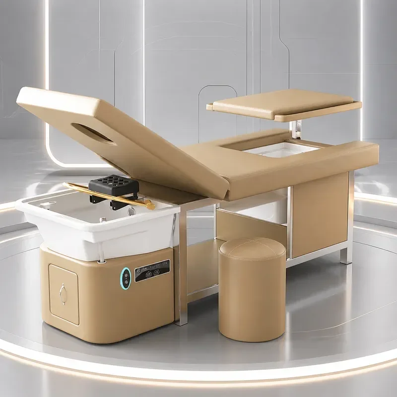 Bohore Electric Lifting Shampoo Bed with Water Circulation Fumigation for Hair and Foot Treatment in Beauty