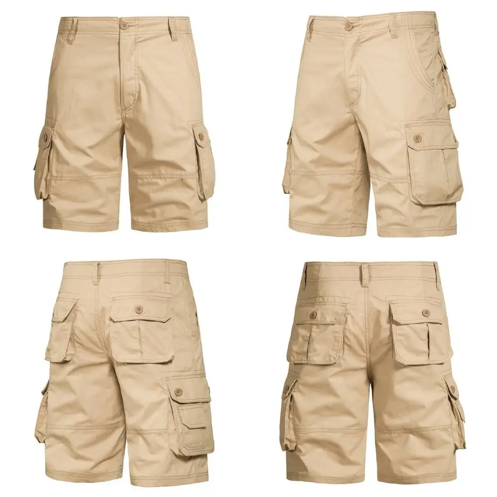 Multi-Pocket Men Casual Shorts Comfortable Cotton Summer Cargo Shorts Breathable Versatile Outdoor Loose Shorts Size 30 32 33 34