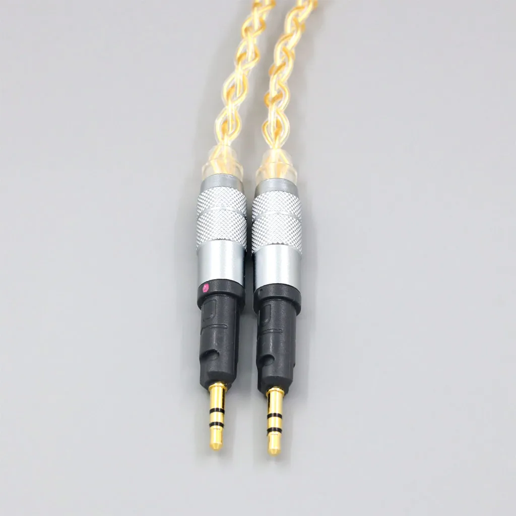 8 Core 99% 7n Pure Silver 24k Gold Plated Earphone Cable For Audio-Technica ATH-R70X headphone LN008434