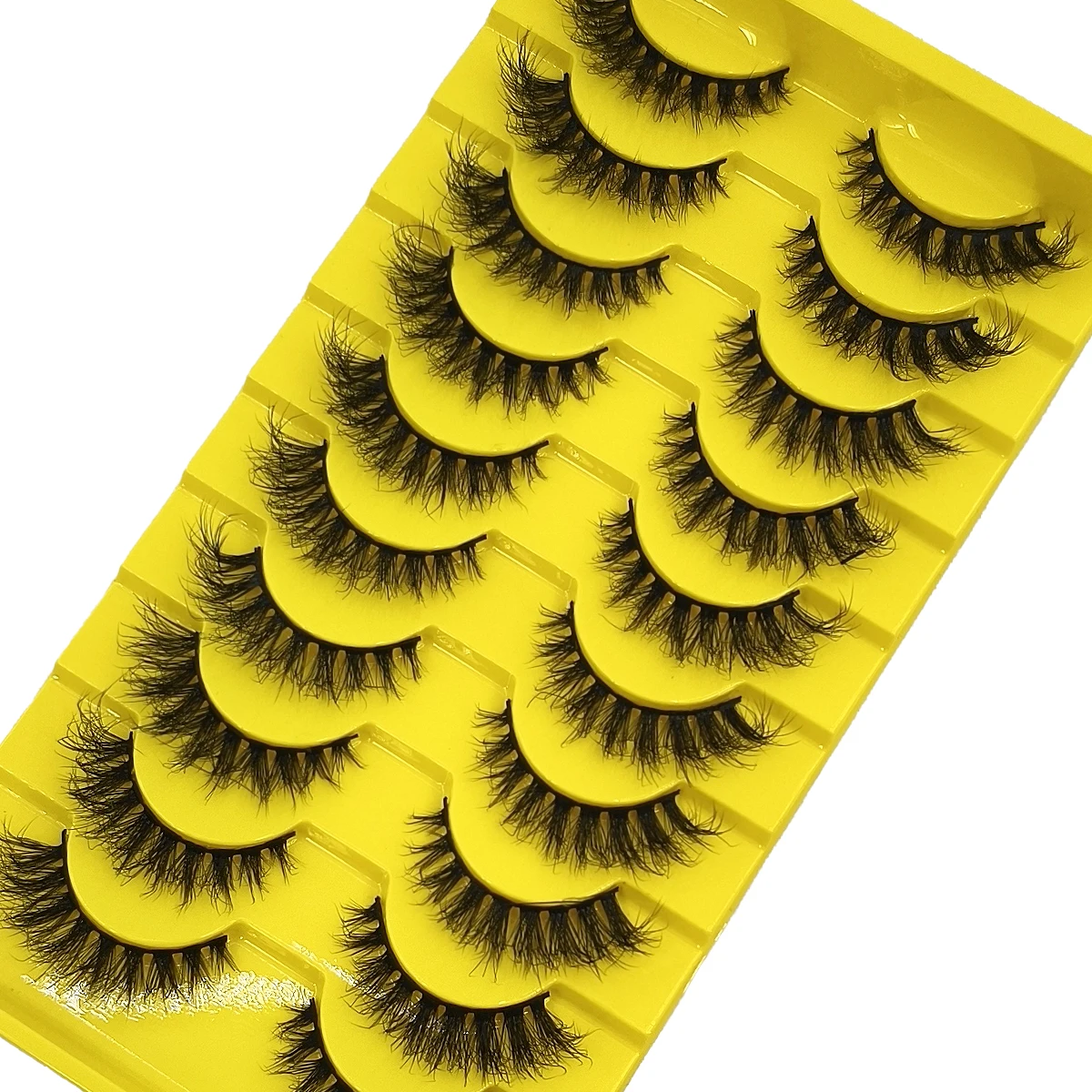 New3D Volume Cat Eye Lashes Fluffy False Eyelashes 8-22mm Thick Fake Lashes  Wispy False Lashes Natural Look Like Lash Extension