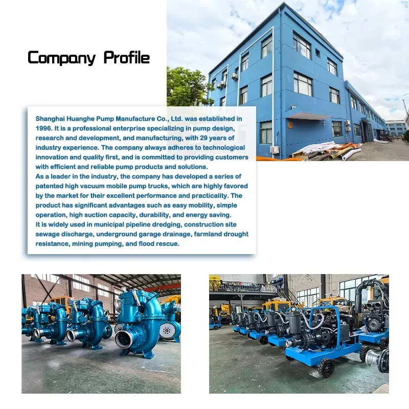 Equipped with Vacuum Auxiliary System Self-priming High Pressure Sewage Treatment Pump