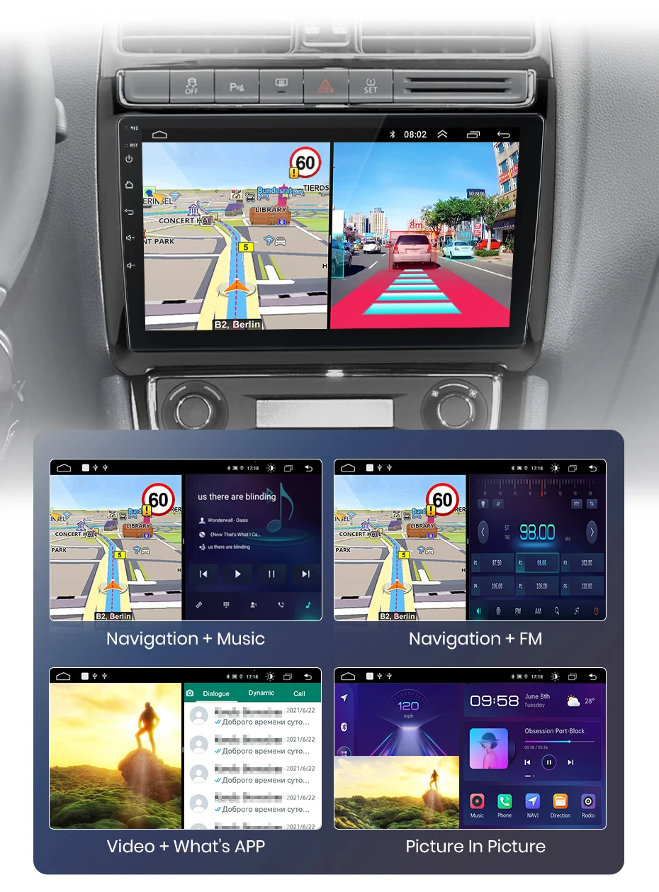 Junsun drahtlose carplay android auto autoradio für vw volkvolkswagen polo 5 gps intelligente systeme tereo multimedia autoradio – Detail 21