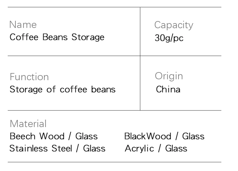 Kaffeebohnen Aufbewahrung röhrchen Behälter große Kapazität Flasche 30g mit Display Rack Einzel dosis Keller Espresso Access oris Set – Detail 12