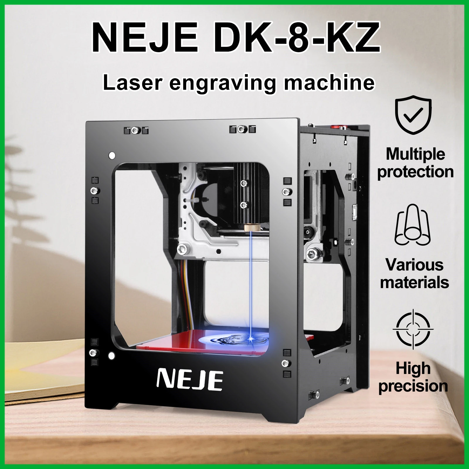 NEJE laser engraving machine DK-8-KZ 1500MW 2000MW 3000MW desktop mini small laser engraving machine marking machine plotter