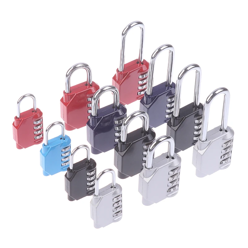 Metal Combination Lock Resettable 4 Digit Padlock With Combination Outdoor Padlock For Sports Locker, Fence, Toolbox, Gate, Case image 6