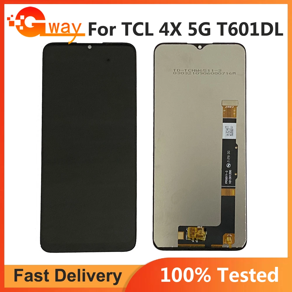 

Original Tested For TCL 4X 5G LCD T601DL Display Touch Screen Glass Replacement Assembly For TCL 4X T601DL LCD Sensor Touch