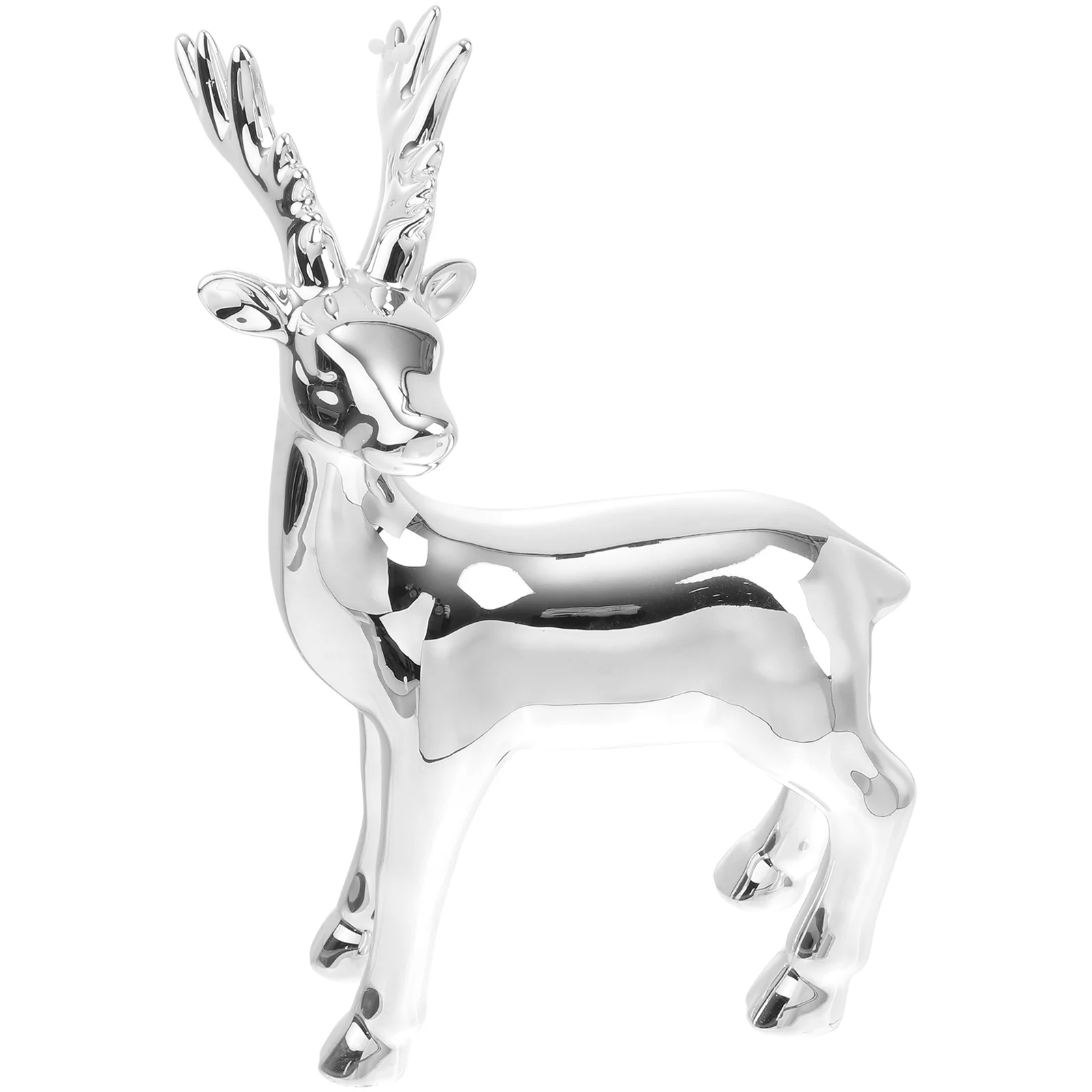 

1Pcs Deer Ornament White Pottery Craft Desktop Decoration Table Ornament Home Interior Decor Deer Adornment White Pottery Craft