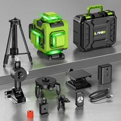 Lfine 4D 16 Lines Laser Levels with Tripod and Suitcase Horizontal And Vertical 360°Self-leveling Professional Laser Level Tool
