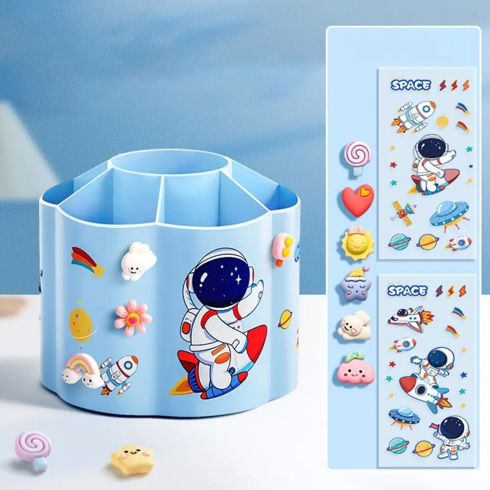 

Simple 360 Degrees Rotating Pen Holder Large Capacity Plastic Pen Container Pencil Storage Box School Office