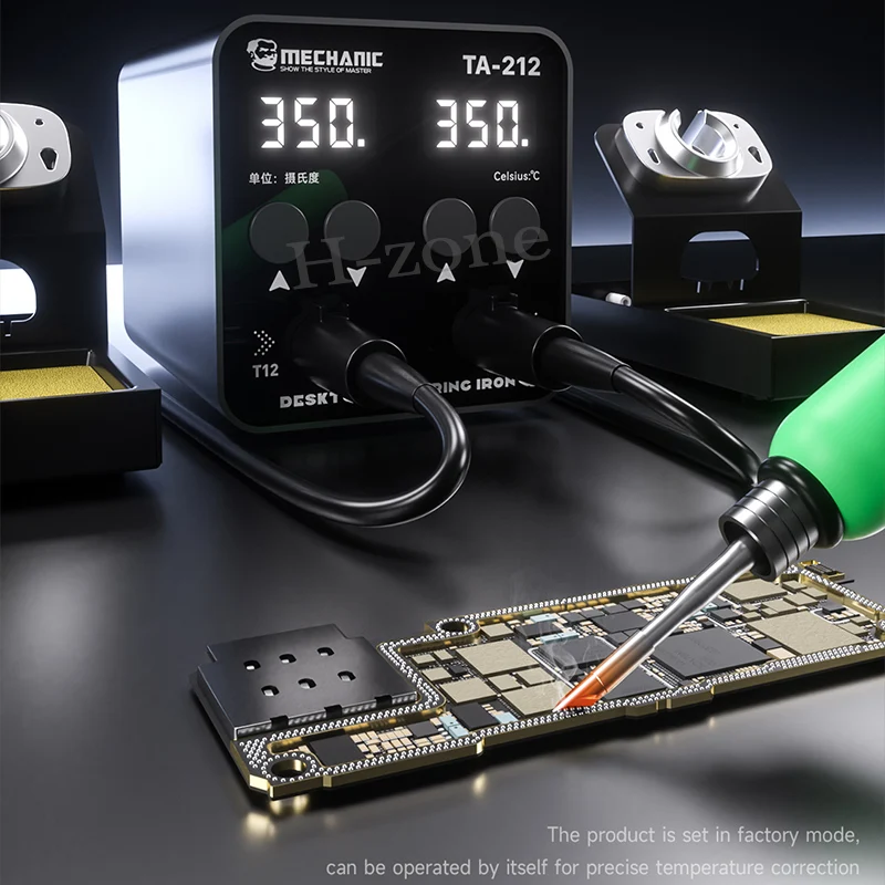 ميكانيكي TA-212 محطة لحام متوافقة سبيكة لحام تلميح 210/T12 مقبض التحكم في درجة الحرارة محطة إعادة العمل لحام #4