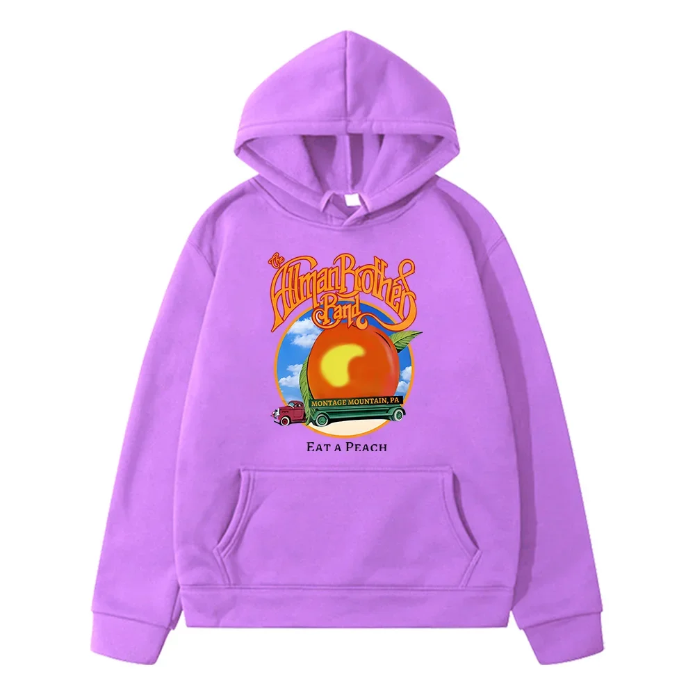 The Allmann Brotherss Band Hoodies Eat A Peach Graphic Print Sweatshirts Boys and Girls Cartoon Pullovers Streetwear Comfortable