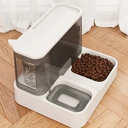 automatic pet gravity automatic feeder water dispenser large capacity cat bowl integrated flow water not wet mouth