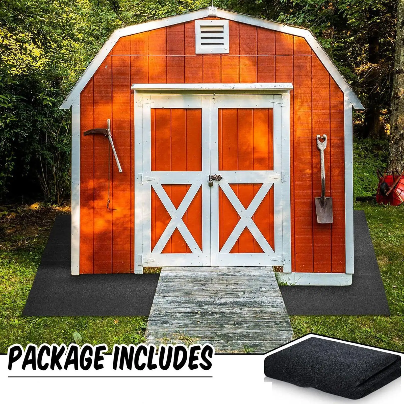 Outdoor-Lagerschuppen-Bodenmatte Carport-Matte Faltbare Rutschfeste Staubdichte Bodenbeläge