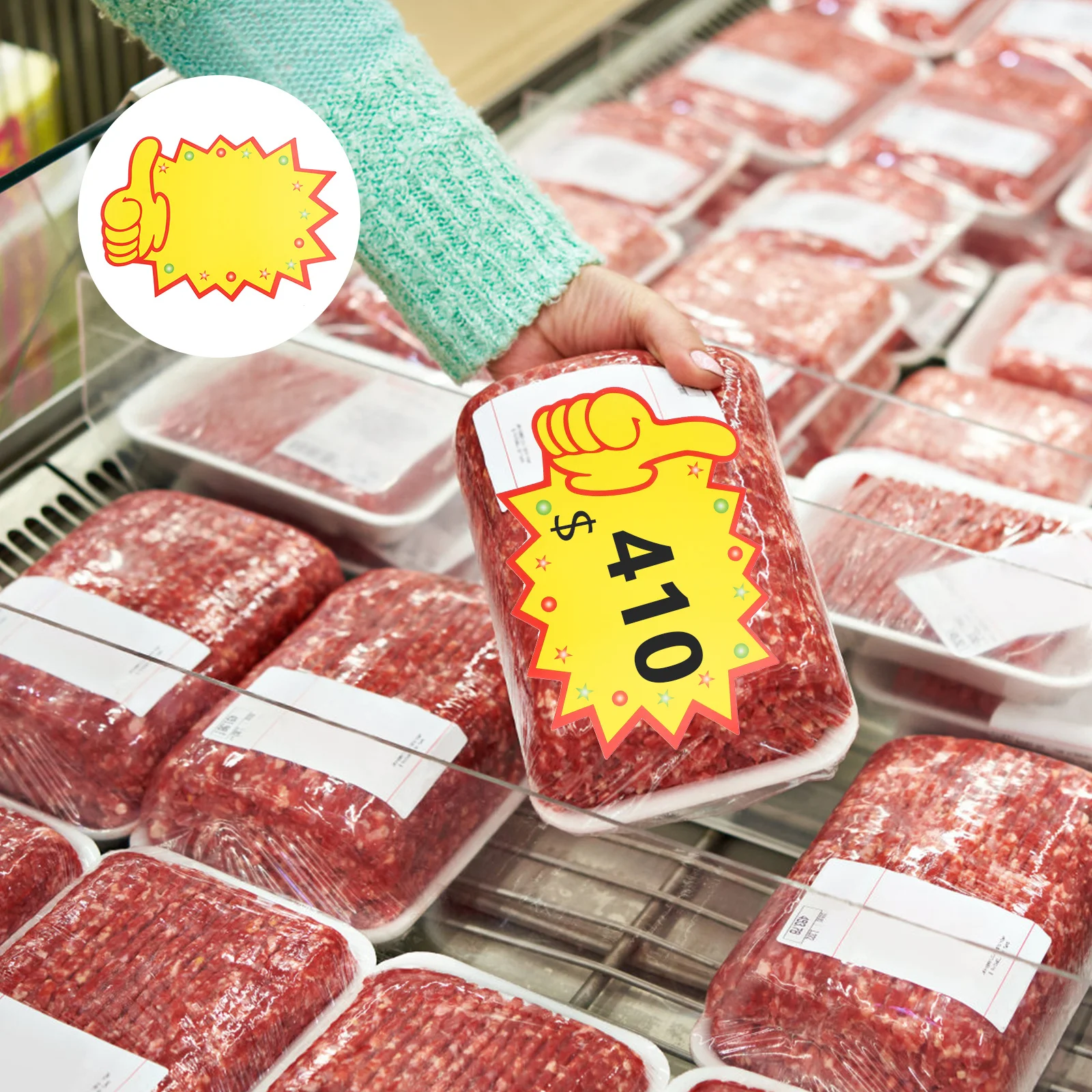 

100Pcs Promotional Price Tags Advertising Signs Bright Colors Tough Material Direct Customers Special Offers Sales Events