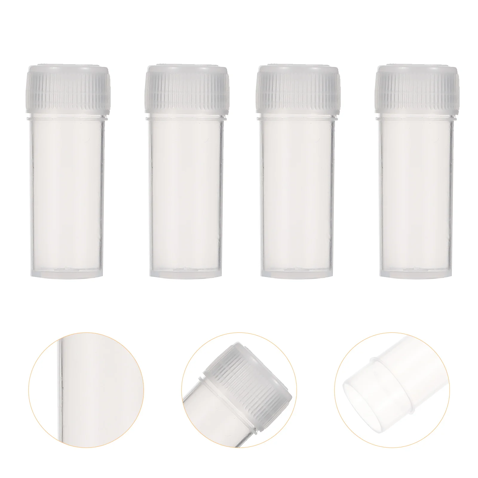 

100pcs 5ml Plastic Dispensing Bottles Mini Transparent Vials for Essential Oils Cosmetics Spices Refillable Bottle Set