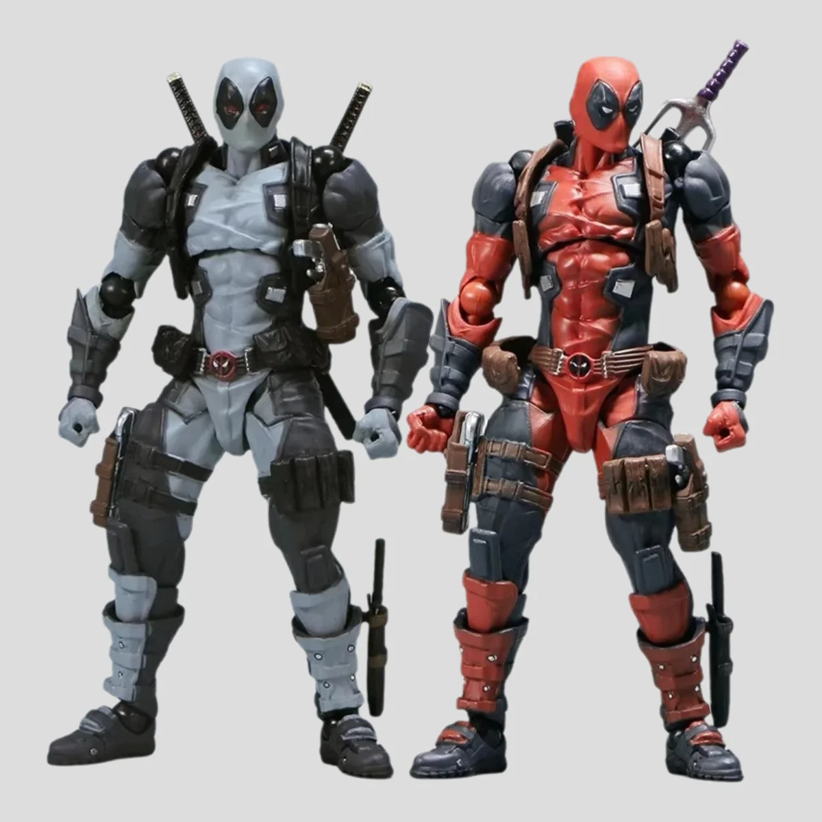 

New AMAZING YAMAGUCHI Deadpool 2.0 Grey Action Figure Mutants Joint Movable KAIYODO Wade SHF Model Movie Toys for Kids Gift