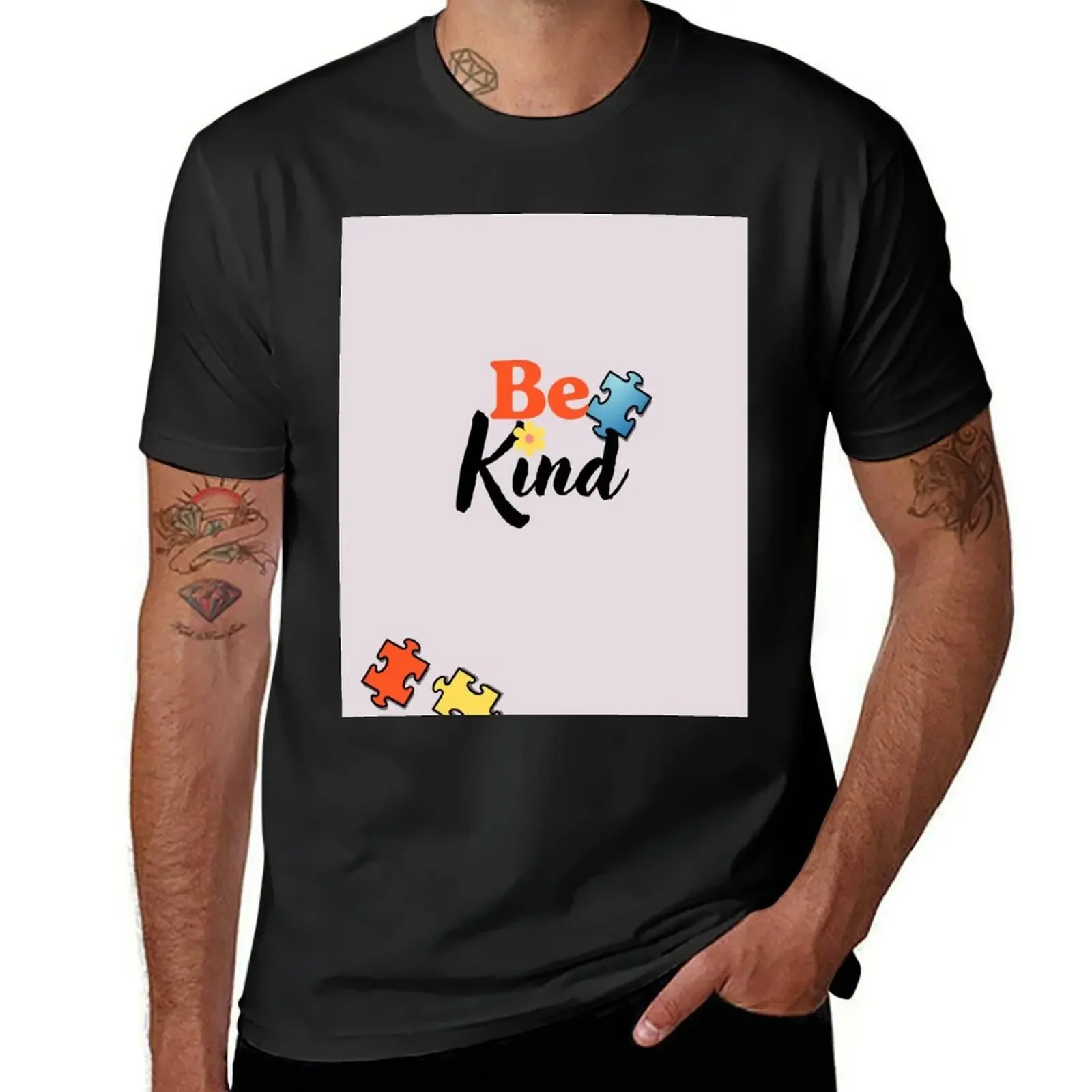 

Be kind to autism T-Shirt anime stuff anime plain mens funny t shirts