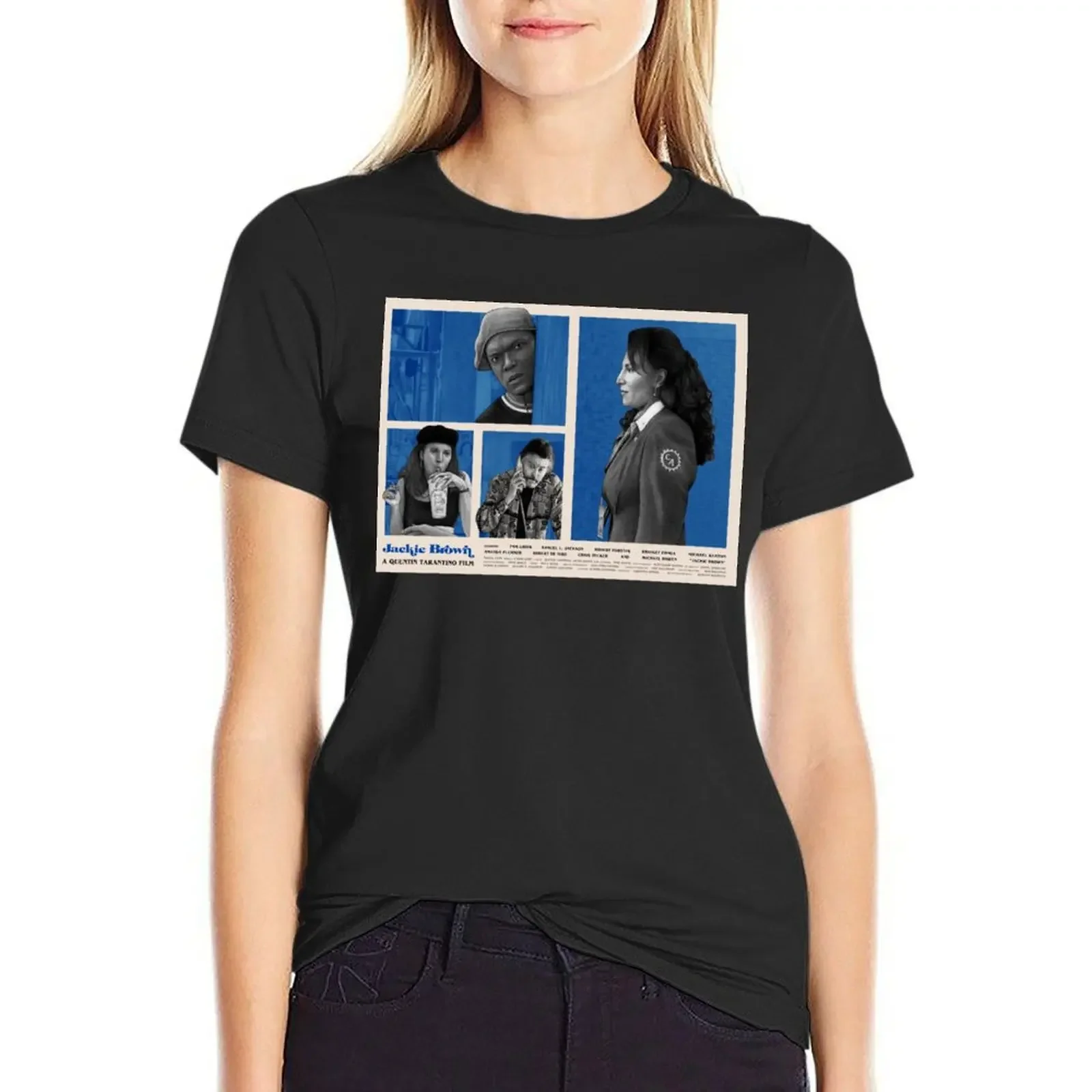 

Jackie Brown Movie Poster Design T-Shirt female oversized summer clothes new edition t-shirts for Women cotton