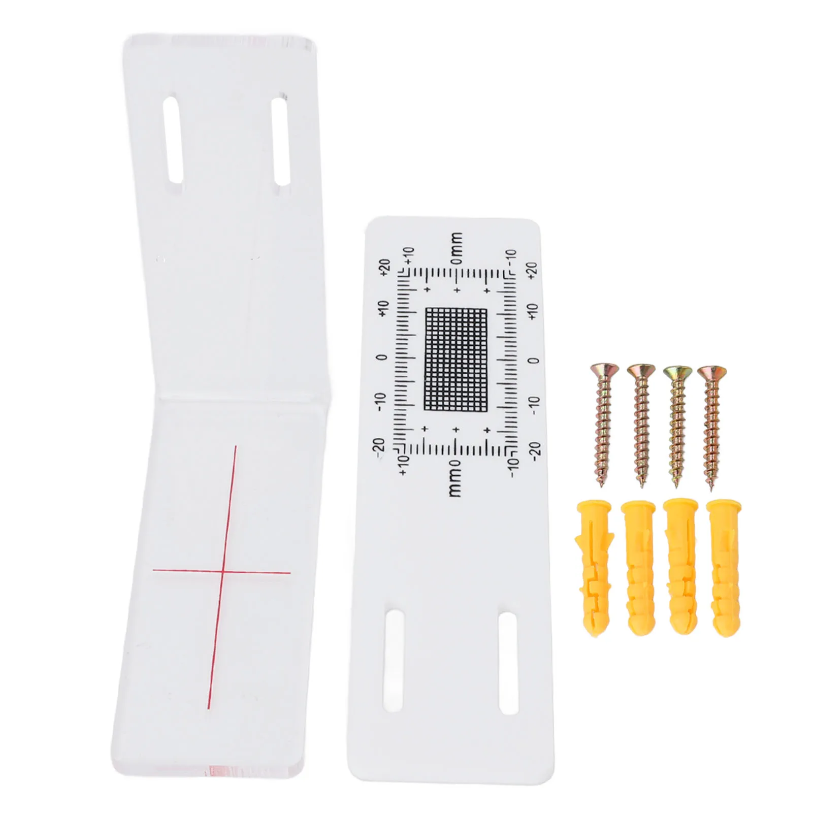 Acrylic Wall Crack Monitor Easy Read Grid Overlapping Plate Corner Crack Gauge Mounting Hardware Wall Mountable Crack Comparator