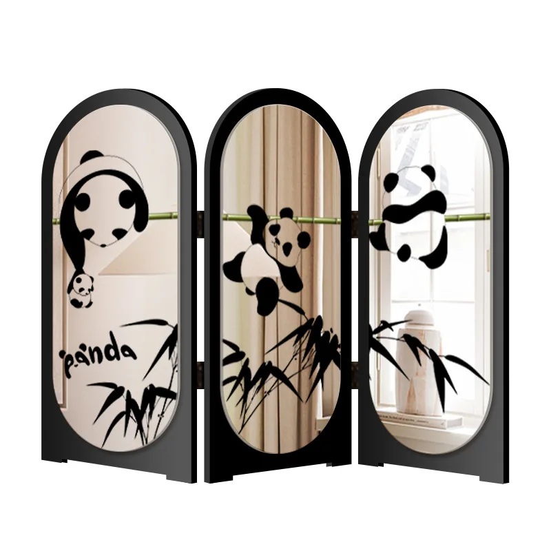 

Panda desktop small screen decorative ornament, entrance cabinet, TV cabinet retro pendulum painting, living room advanced