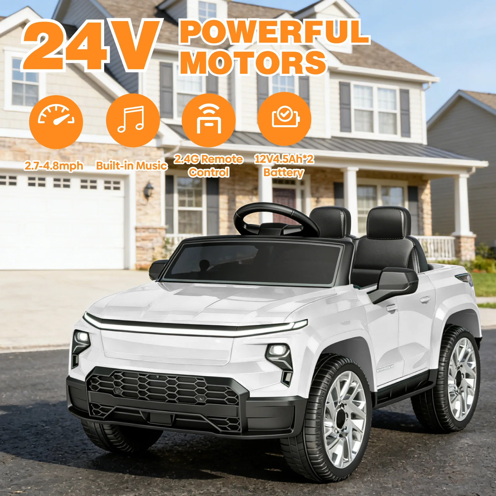 24V Ride On Toys, Licensed Che - Kids Toys Electric Car 评论和价格