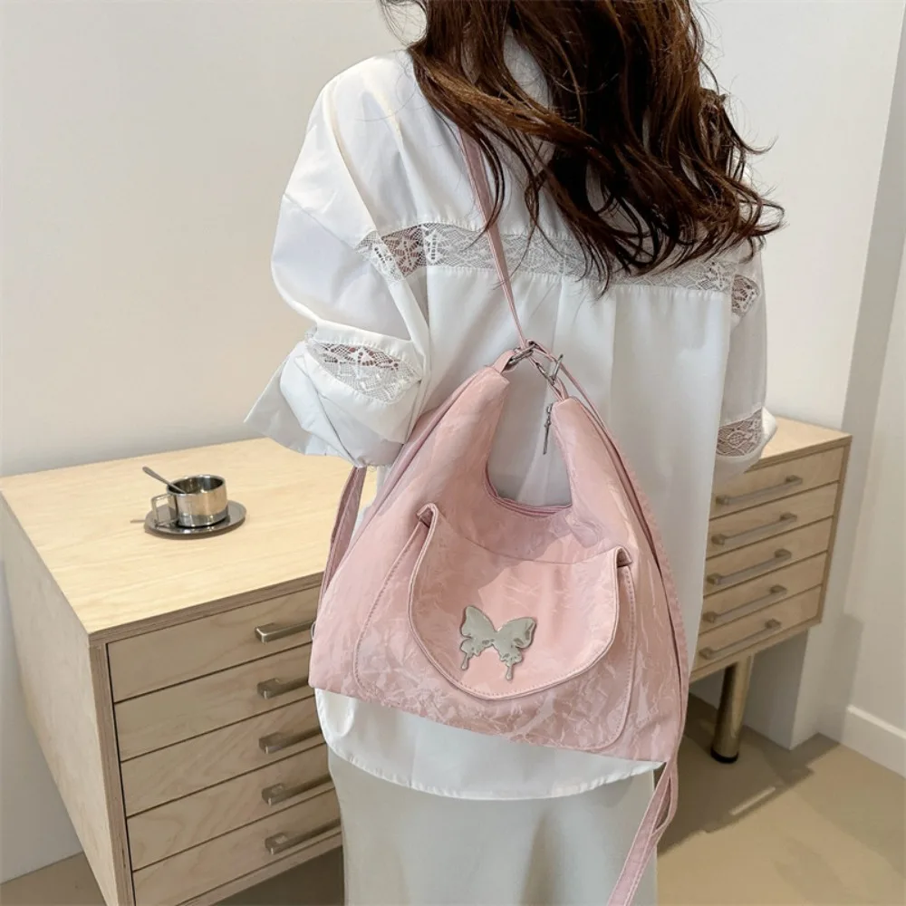 Big Capacity Butterfly Shoulder Bag New Vintage Crossbody Bag PU Leather Tote Bag Women Handbag Fashion Chain Backpack