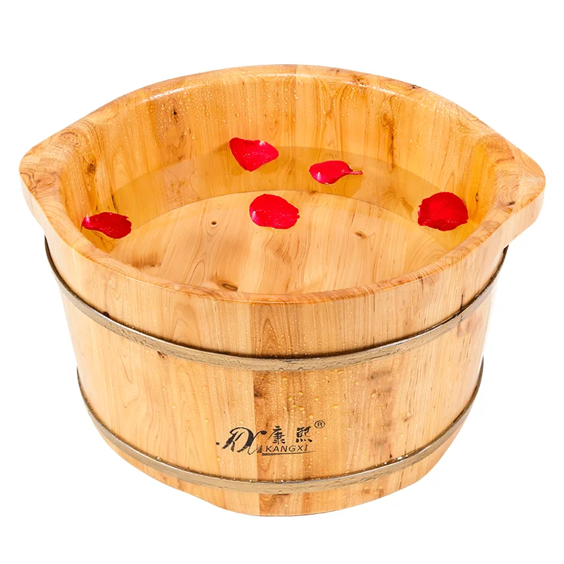 XK Foot Bath Wooden Bucket Wooden Foot Bath Barrel Feet Bathing Tub Small Wooden Basin Feet-Washing Basin Foot Bath Tub