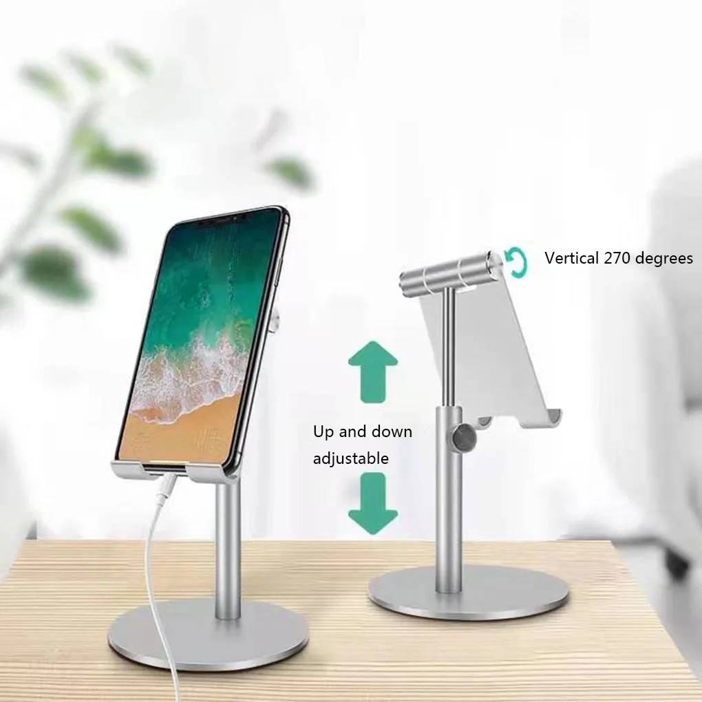 Aluminum Alloy Desk Desktop Phone Holder Cellphone Tablet Portable Adjustable Multi-Angle Desk Stand