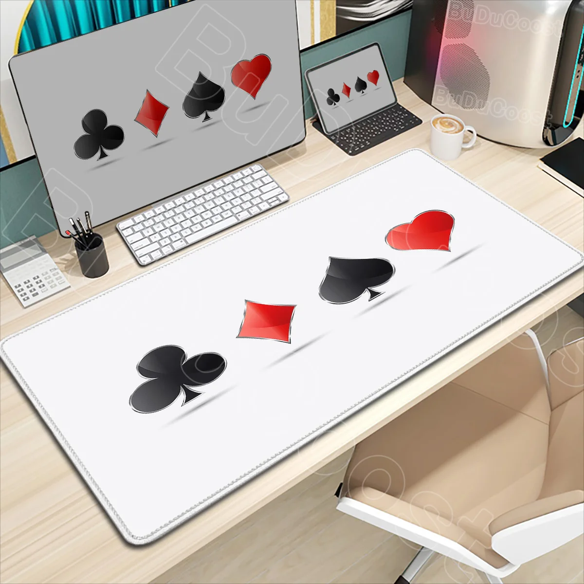 E-sports Game Poker Mouse Pad Large Computer Laptop Gamer Desk Mats XXL Rubber Anti-slip Gaming Keyboard Mousepad PC Accessories