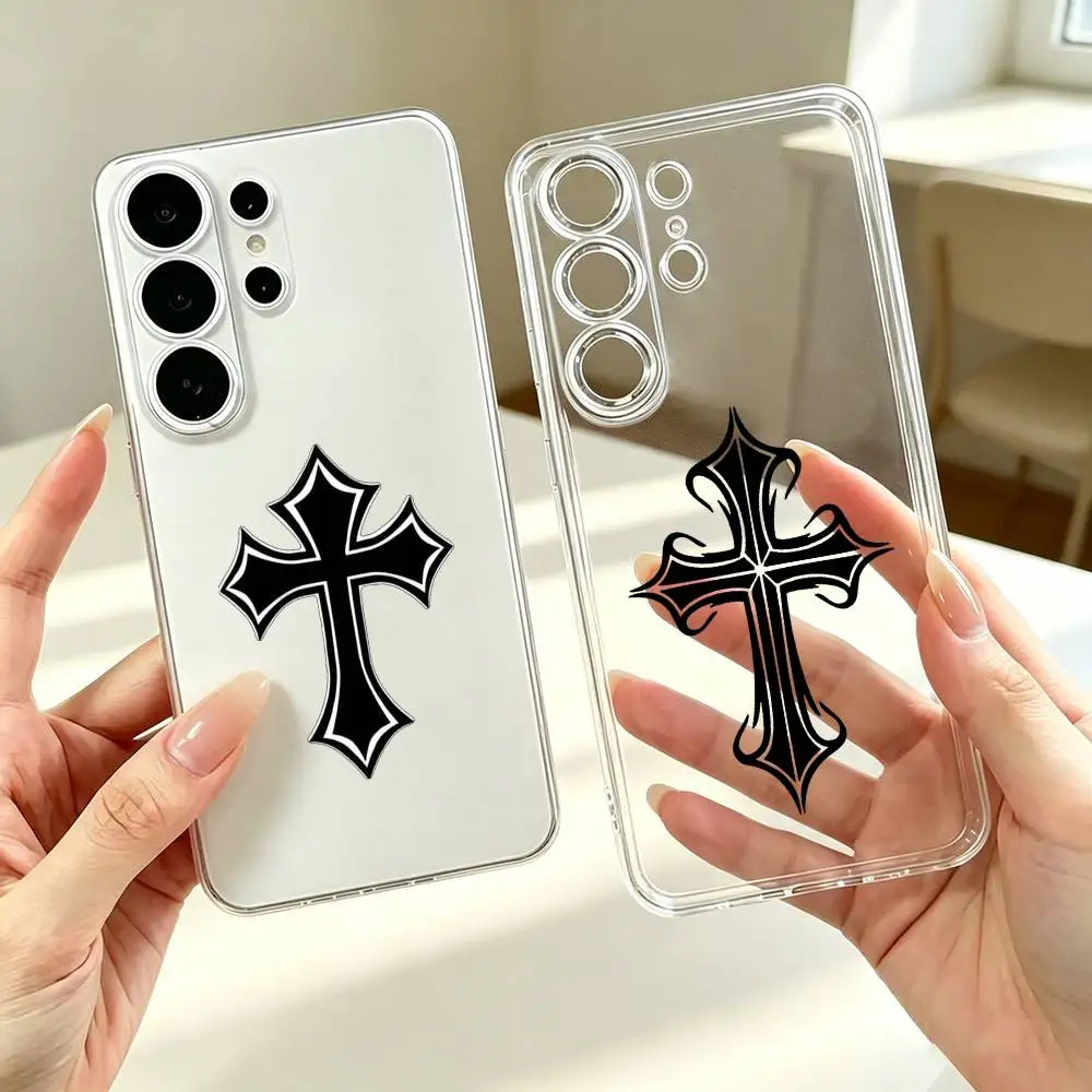 C-Cross Emblem-M  Phone Case For Samsung S25,S24,S21,S22,S23,S30,Ultra,S20,Plus,Fe Transparent Cover Gift
