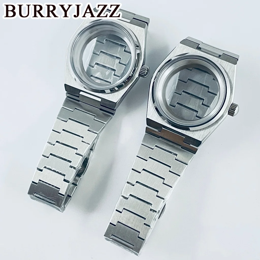 40MM PRX Super Player Watch Case With Silver Ring Sapphire Crystal Mod Replacement Parts Fit NH34 NH35 NH36 NH37 NH38 Movement