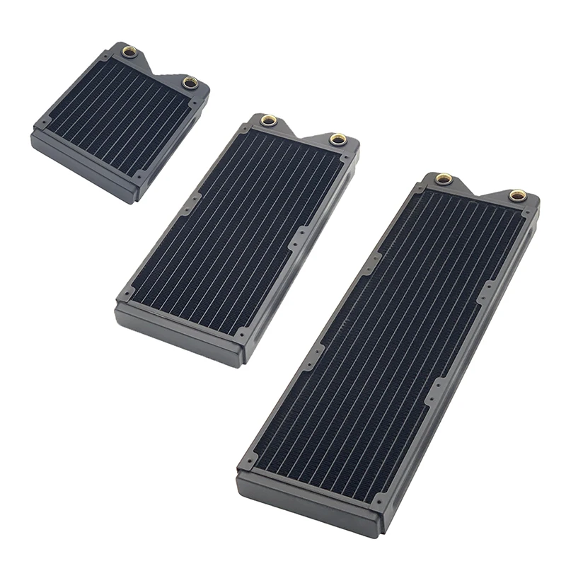 AICOOLER Copper 120/240/360mm PC Radiator Heat Sink Exchanger 2.7cm Black Liquid Cooler Thickness Water Cooling Fans 12CM