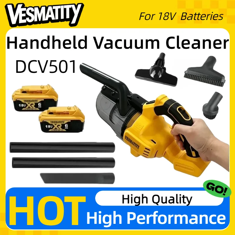DCV501 Cordless Vacuum Cleaner Portable Handheld Cleaner for House Corners Carpets Cleaning Work Compatible with 18V Battery