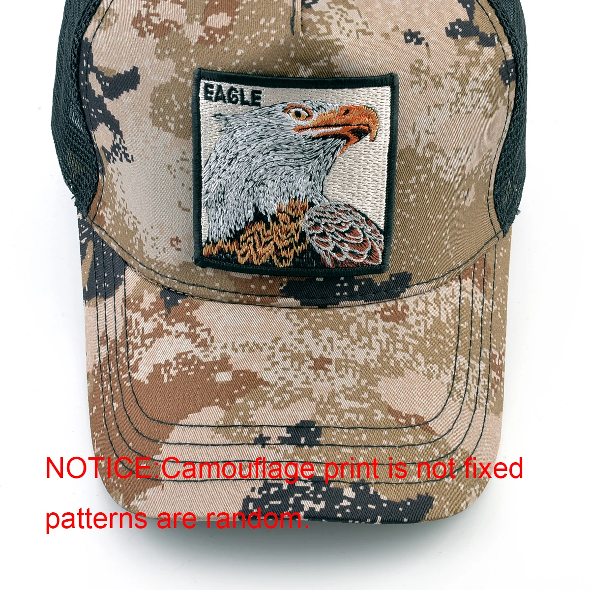Camouflage Baseball Cap With Embroidery Eagle Patch Four Seasons Snapback Visor Hat For Men Fashion Hip Hop Trucker Cap Women