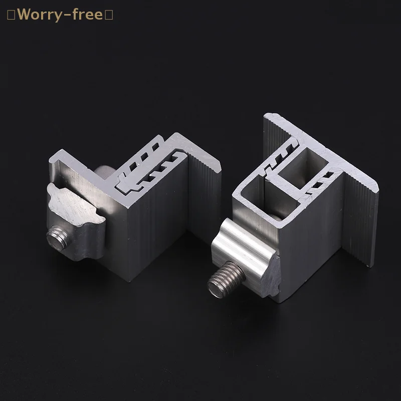 1 PC End Clamp Middle Clamp Silver PV Solar System Installation Racking Fixing Pressure Block Solar Panel Mount Bracket