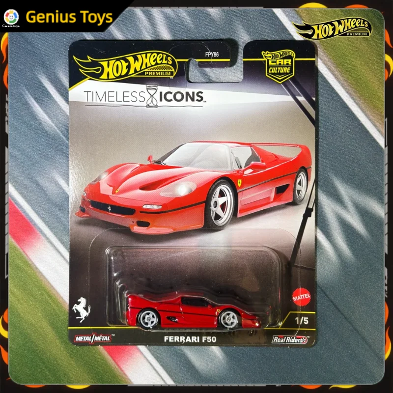 

Hot Wheels Premium вневременные значки Ferrari F50, культура автомобиля, масштаб 1:64, литая под давлением модель автомобиля, Коллекционная игрушка из сплава, автомобиль, подарок для мальчиков