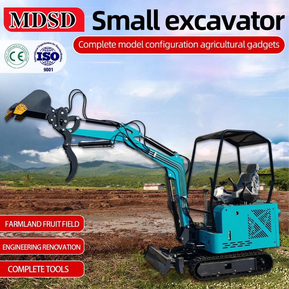 소형 굴삭기, 농장/과수원용, 가정용 1.2톤 미니 유압 크롤러 굴삭기, EPA 유로 5, 맞춤형 DDP 배송, 판매량 급증