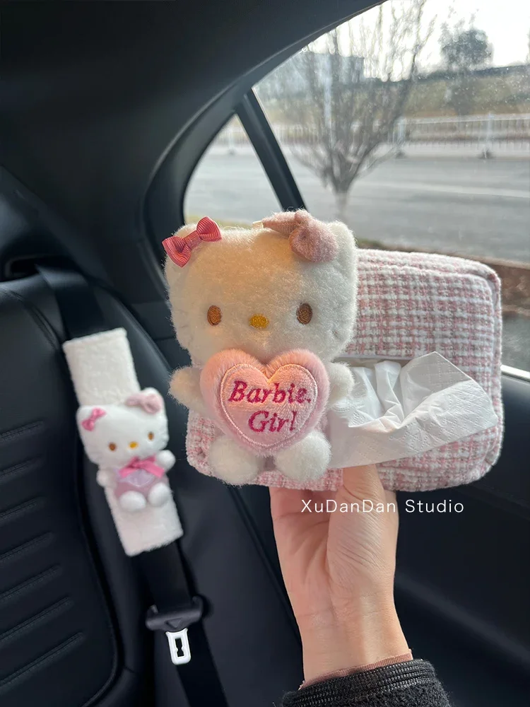 Car Tissue Box Seat Backrest Car Armrest Storage Box Storage Organization Car Seat Belt Cover Safety Belts Shoulder Protection