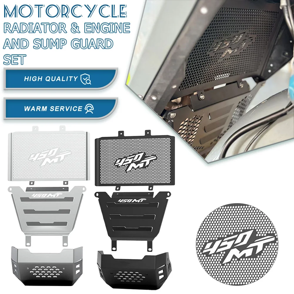 

FOR CFMOTO CF MOTO 450MT 450 MT Ibex 450 450mt 2024 2025 2026 Motorcycle Radiator Engine And Sump Guard Cover Set Protection