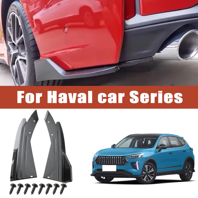 

2pcs Rear Bumper Spoiler Lip Splitter Diffuser Anti-Crash Winglet Car Mod For Haval H6 H9 F7 F7x Jolion Dargo Big Dog M6 H2 H4