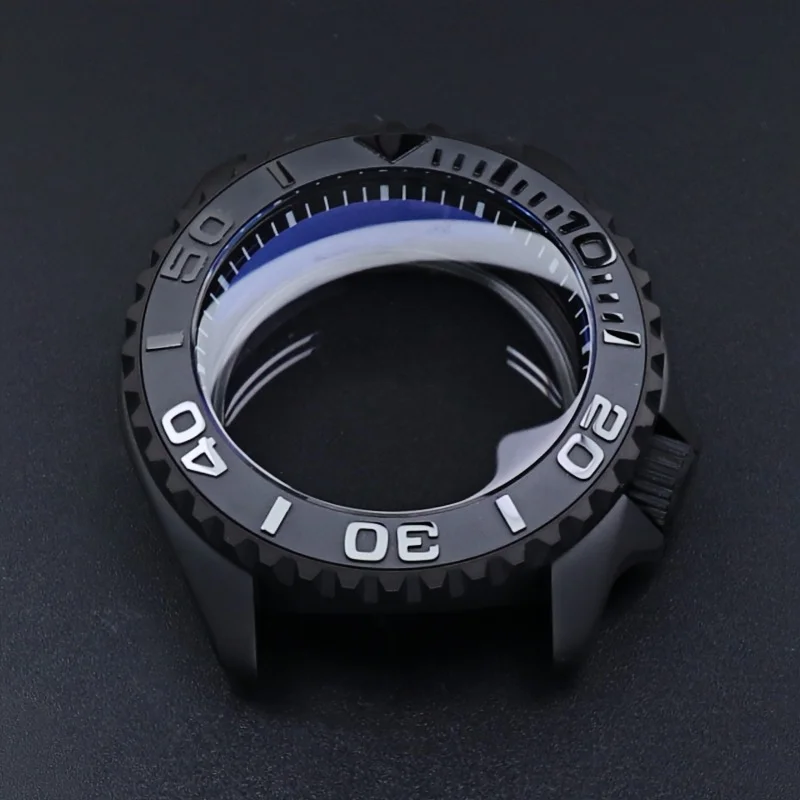 Wildfire 42mm Skx007 Watch Case Steel Black Matte Waterproof With Sapphire Crystal For Nh35 Nh36 Movement 28.5mm Dial Mods